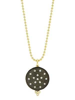 Pavé Disc Pendant Necklace