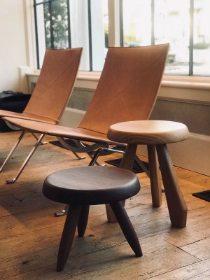 Charlotte Perriand Tabouret Meribel Stool In Oak By Cassina