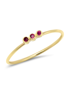 Ruby Mini Bezel Ring