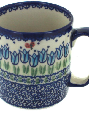 Blue Rose Polish Pottery Garden Tulip Coffee Mug