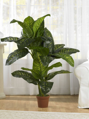Nearly Natural 5' Dieffenbachia Silk Plant (real Touch)