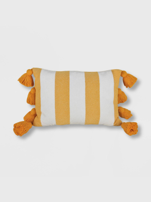 Lumbar Chenille Striped Throw Pillow​ - Opalhouse™