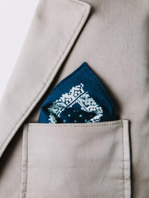 Muur Pocket Square- Indigo Dot