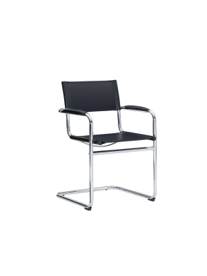 Delta Chair Chrome Black - Linon