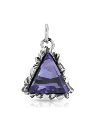 Trinity Cut Dark Sapphire Swarovski Pendant