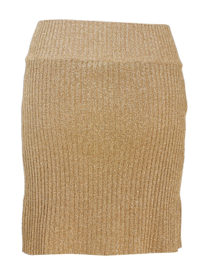 Alberta Ferretti Ribbed Mini Skirt