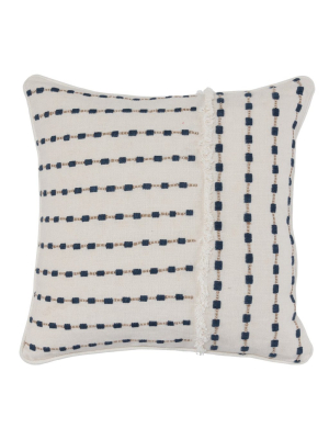 Katia Ivory/navy Pillow