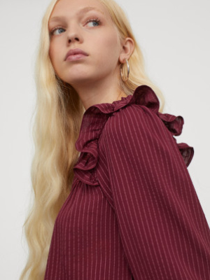 Ruffle-trimmed Blouse