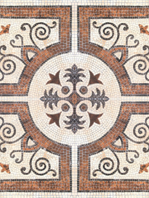 Byzantine Tile Wallpaper In Beige And Grey From The Eclectic Collection By Mind The Gap