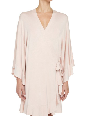 Eberjey Ivy Flounce Kimono Robe - Pink Tint