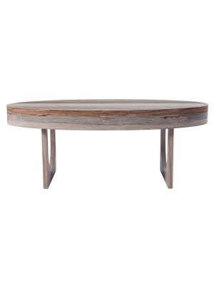 Loxdid Faux Marble Cocktail Table Brown - Aiden Lane