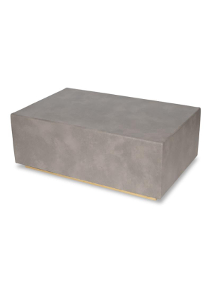 Moss Home Heath Leather Coffee Table - Royalton Smoke