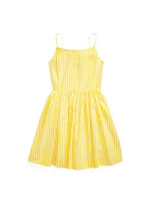 Striped Cotton Poplin Dress