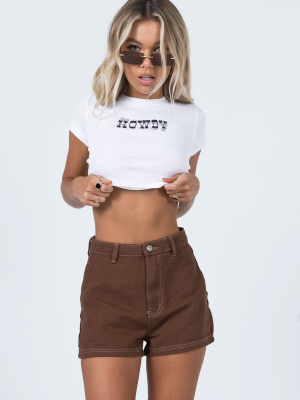 Darby A Line Short Brown