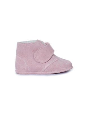 Childrenchic® My-first Pink Suede Baby Pram Velcro Booties