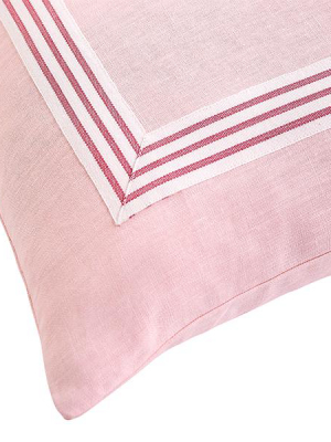 Blush With Poppy Stripe Trim