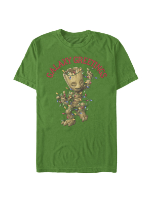 Men's Marvel Guardians Of The Galaxy Groot Greetings T-shirt