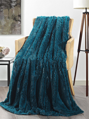 De Moocci Shaggy Chic Faux Fur Throw - 50"x60"