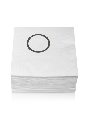 Monogram Cocktail Napkin, O (set Of 50)