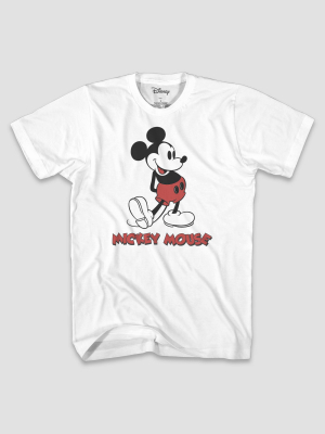 Men's Disney Mickey Mouse Short Sleeve Graphic T-shirt - White