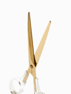 Metal Scissors With Acrylic Handle - Gold