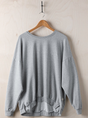 Magnolia Script Heather Grey Sweatshirt