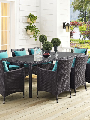 Berkeley 82" Espresso Outdoor Patio Dining Table