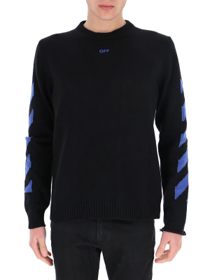 Off-white Diagonal Stripe Knitted Sweater