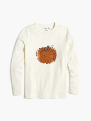 Girls' Glitter Pumpkin Graphic Tee