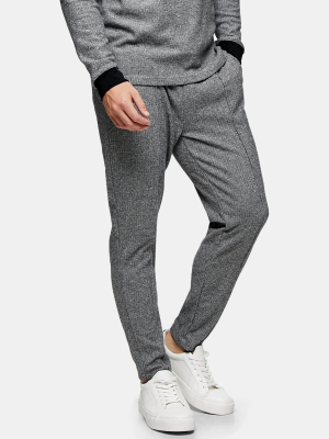 Gray Mini Herringbone Sweatpants