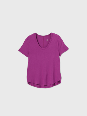 Women's Short Sleeve Scoop Neck T-shirt - A New Day™