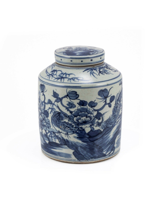 Dynasty Tea Jar With Motif Small