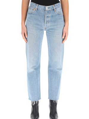 Re/done Faded Boyfriend Denim Jeans