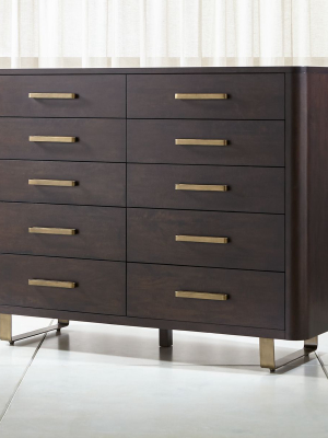 Gwen 10-drawer Wood And Metal Dresser