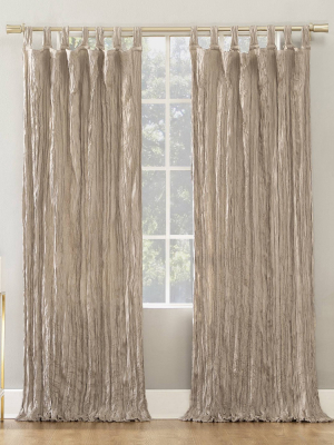 Odelia Distressed Velvet Tab Top Light Filtering Curtain Panel - No. 918