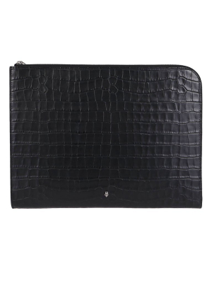 Alexander Mcqueen Embossed Zipped Clutch Bag