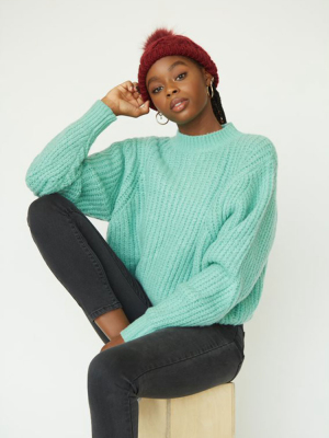 Ribbed Mock Neck Sweater