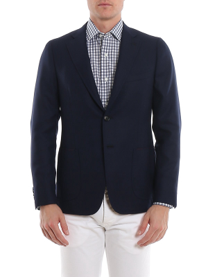 Isaia Patch Pocket Tailored Blazer