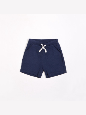 Bleu Profond Modal Rib Shorts