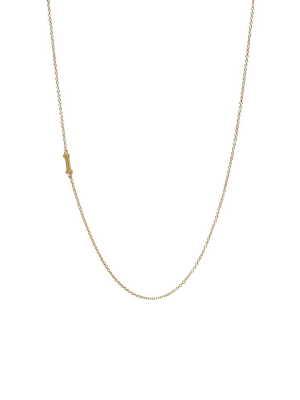 "i" Offset Initial Necklace