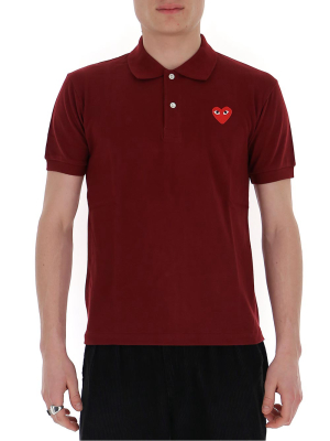 Comme Des Garçons Play Heart Motif Polo Shirt