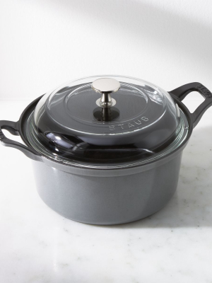 Staub ® 2.75-qt. Graphite Round Cocotte With Glass Lid