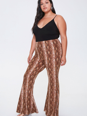 Plus Size Snake Print Jordyn Pants