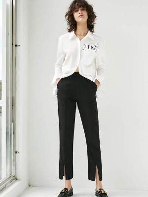 Cora Black Straight Leg Pants