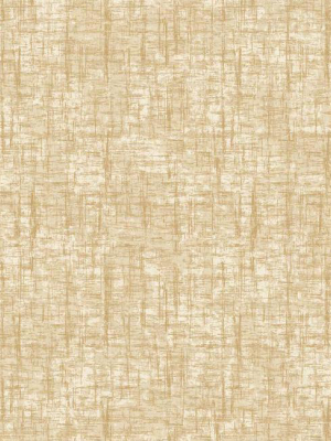 Barkcloth Wallpaper In Gold And Neutrals By Antonina Vella For York Wallcoverings
