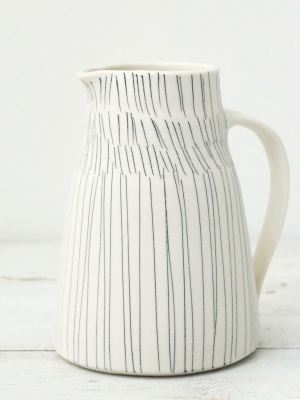 Nicola Tassie Porcelain Jug With Broken Lines (b)