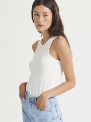 Miller Baby Rib Tank In White