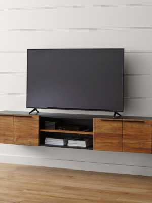 Rigby Natural 80.5" Large Floating Media Console