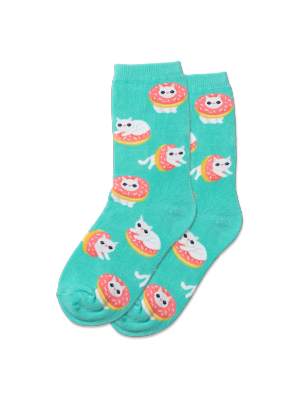 Kid's Donut Cat Crew Socks