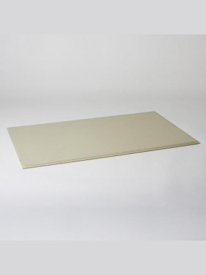 Global Views Refined Leather Desk Blotter In Ivory